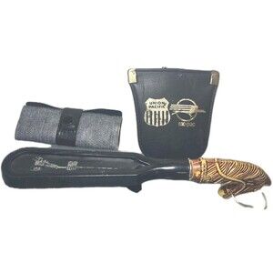 Vintage Union Pacific MoPac Railroad Grooming Kit Brush & Case Set RARE